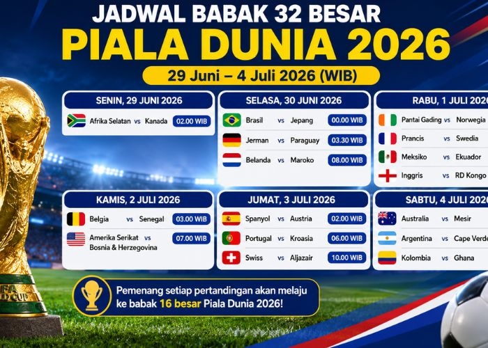 Jadwal 32 Besar Piala Dunia 2026: Brasil, Argentina hingga Portugal Siap Berburu Tiket 16 Besar