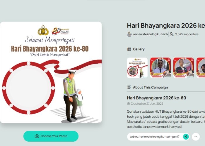 15 Link Twibbon HUT Bhayangkara ke-80 Gratis dan Keren untuk Media Sosial