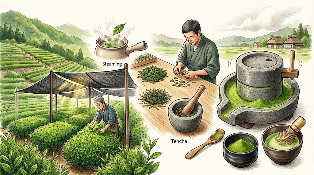 Matcha Terbuat dari Apa? Ini Bahan Dasarnya, Proses Pembuatannya, dan Alasan Rasanya Berbeda dari Teh Hijau