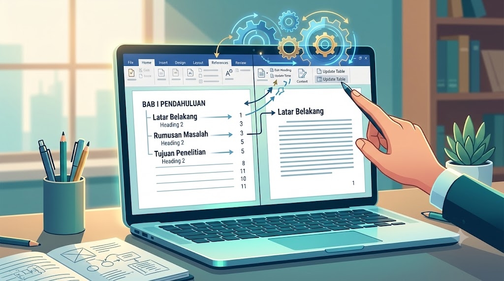 Cara Membuat Daftar Isi Otomatis di Word, Praktis untuk Skripsi, Laporan, dan Proposal