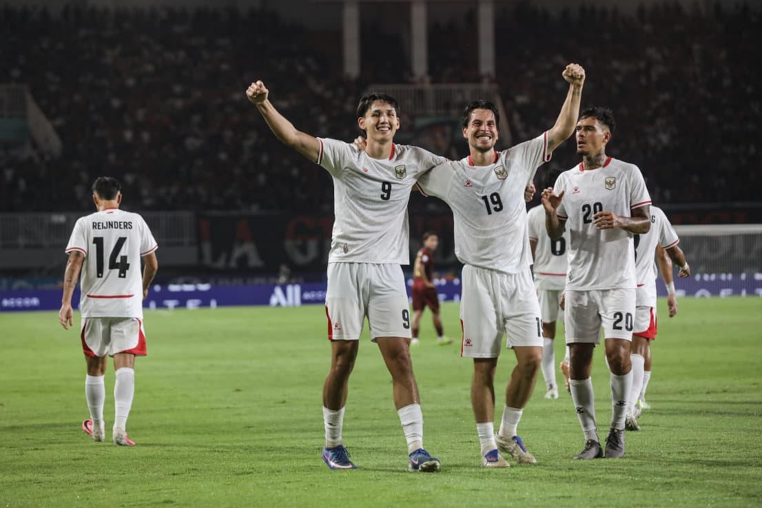 Indonesia vs Kamboja: Mitchell Baker Hattrick di Laga Debut, Garuda Pesta 5 Gol