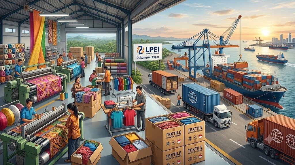 LPEI Siapkan Pembiayaan hingga Asuransi untuk Dorong Ekspor Tekstil Indonesia