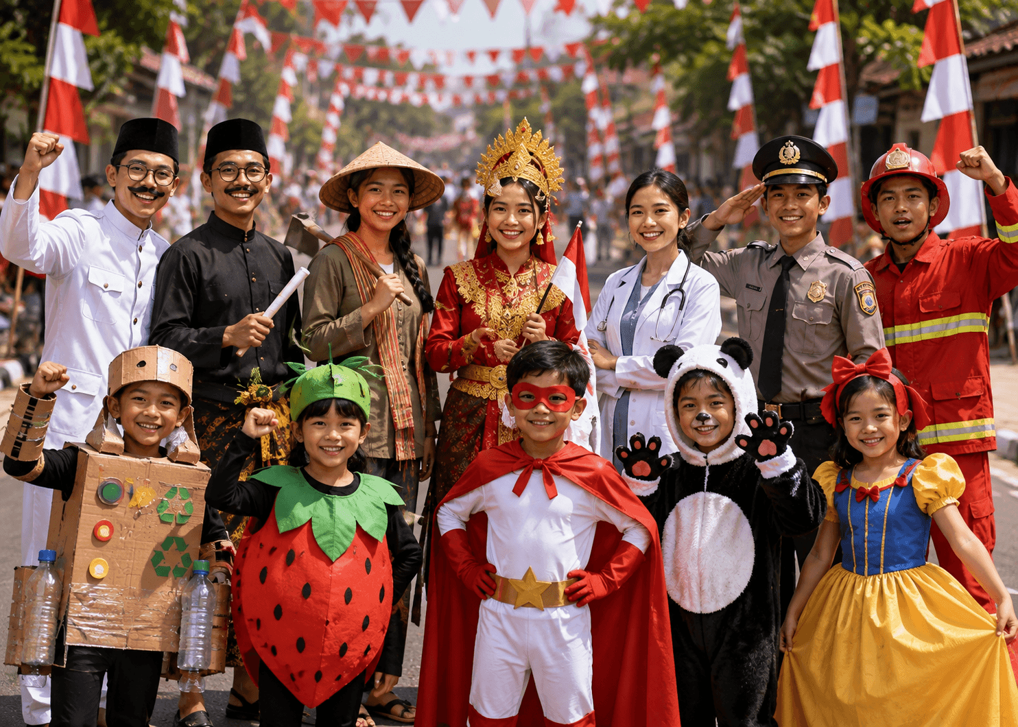 10 Ide Kostum Karnaval 17 Agustus Murah dan Kreatif, Unik untuk Anak hingga Dewasa!