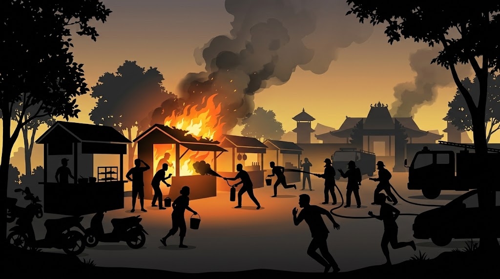 Kios Makanan di Rumah Masa Kecil Soekarno Terbakar, Kompor yang Lupa Dimatikan Jadi Penyebabnya