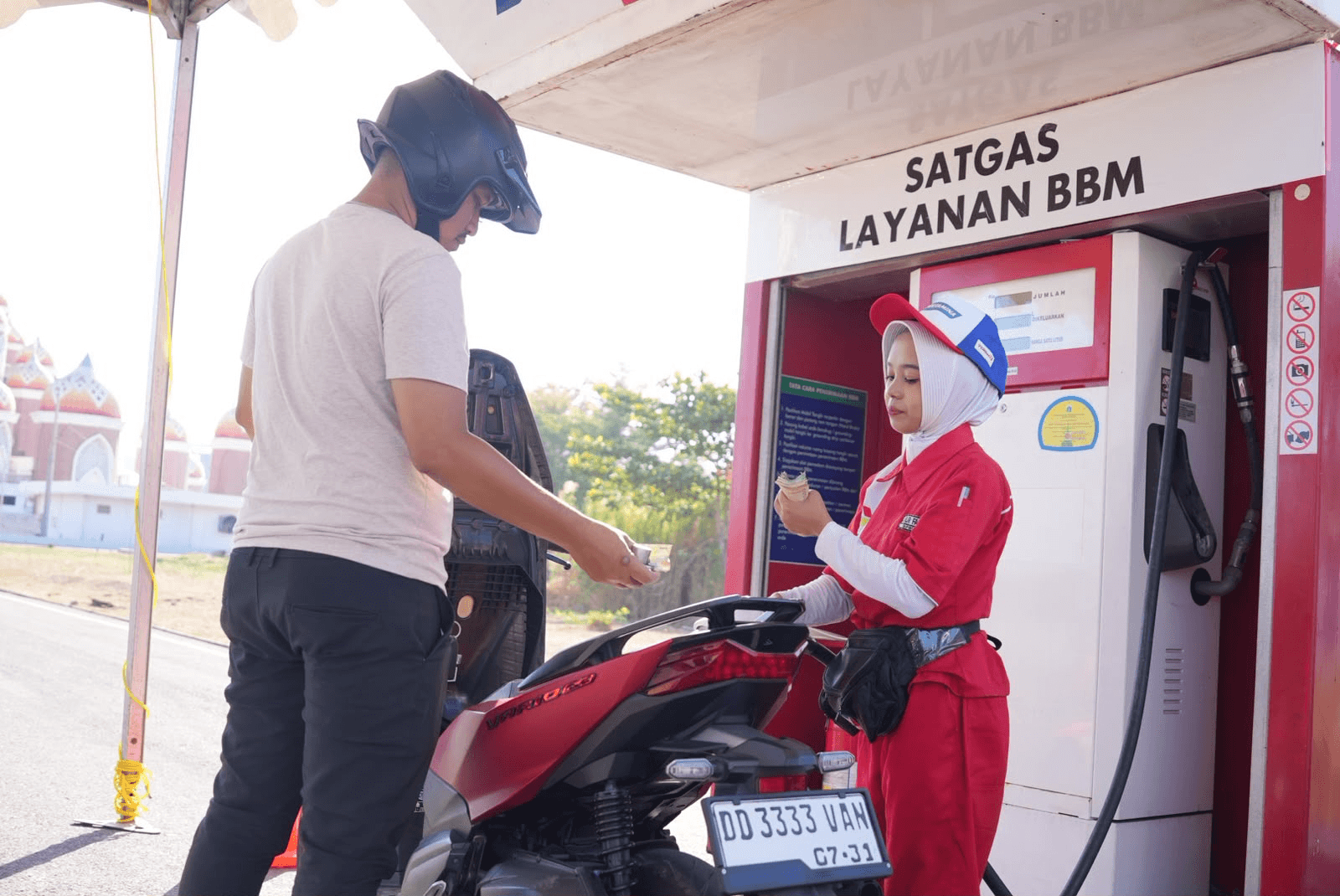 Pertamina Tambah 3 SPBU Modular di CPI Makassar, OJOL Bisa Isi 3 Liter