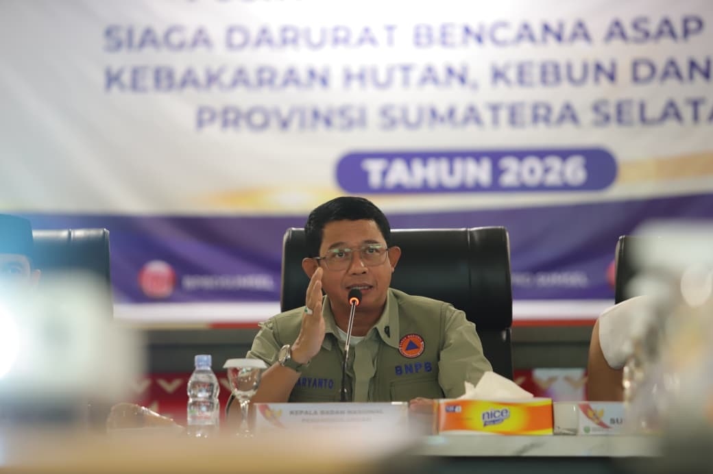 BNPB Kerahkan 12.285 Personel dan 7 Helikopter Tangani Karhutla Sumsel