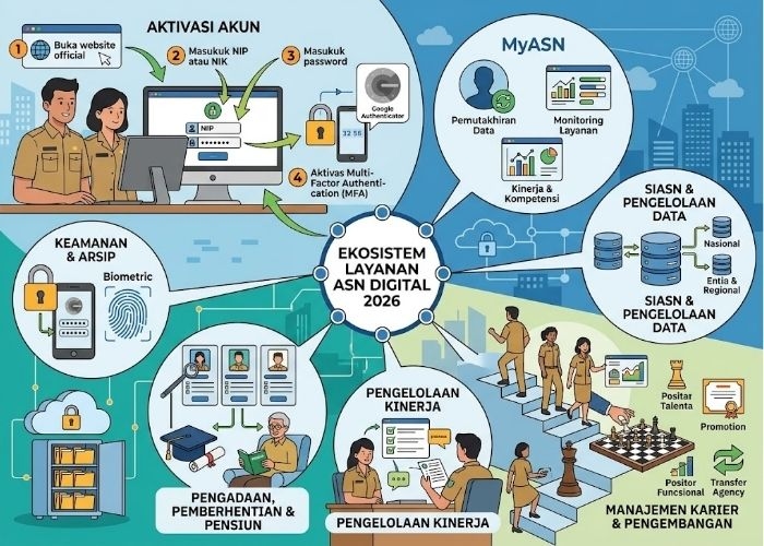 Cara Aktivasi ASN Digital 2026 dan Cek Fitur Lengkap Pengganti MySAPK