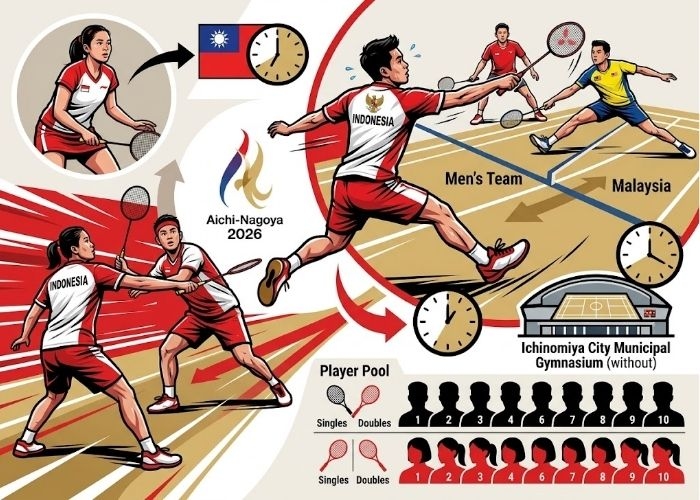 Jadwal Badminton Asian Games 2026 Hari Ini: Daftar Pemain Tim Putra dan Putri Indonesia