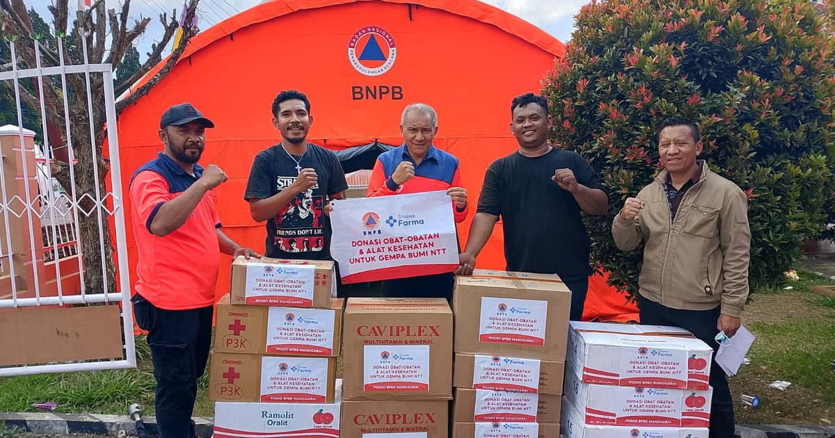 Shopee Farma dan BNPB Salurkan Bantuan Kesehatan untuk Warga NTT