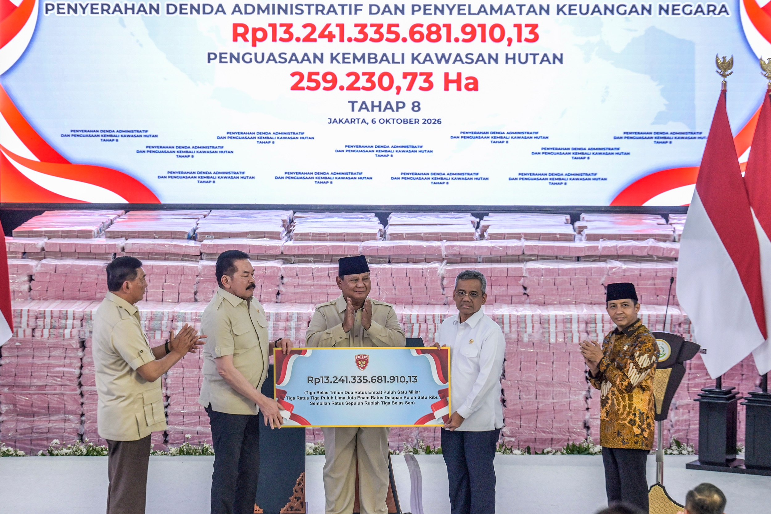 Satgas PKH Serahkan Hasil Penyelamatan Keuangan Negara