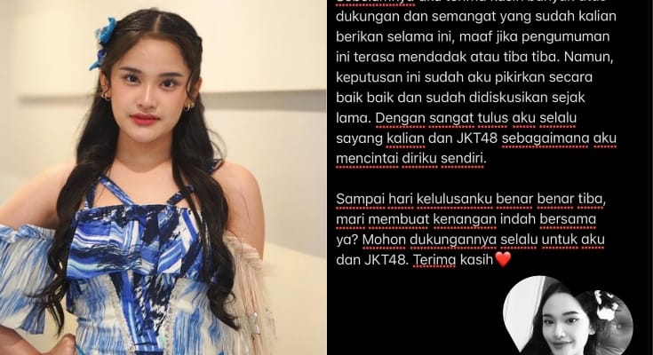 Kisah Ashel JKT48 Resmi Umumkan Kelulusan Mendadak, Tinggalkan Pesan Ingin Capai Mimpi Yang Lain