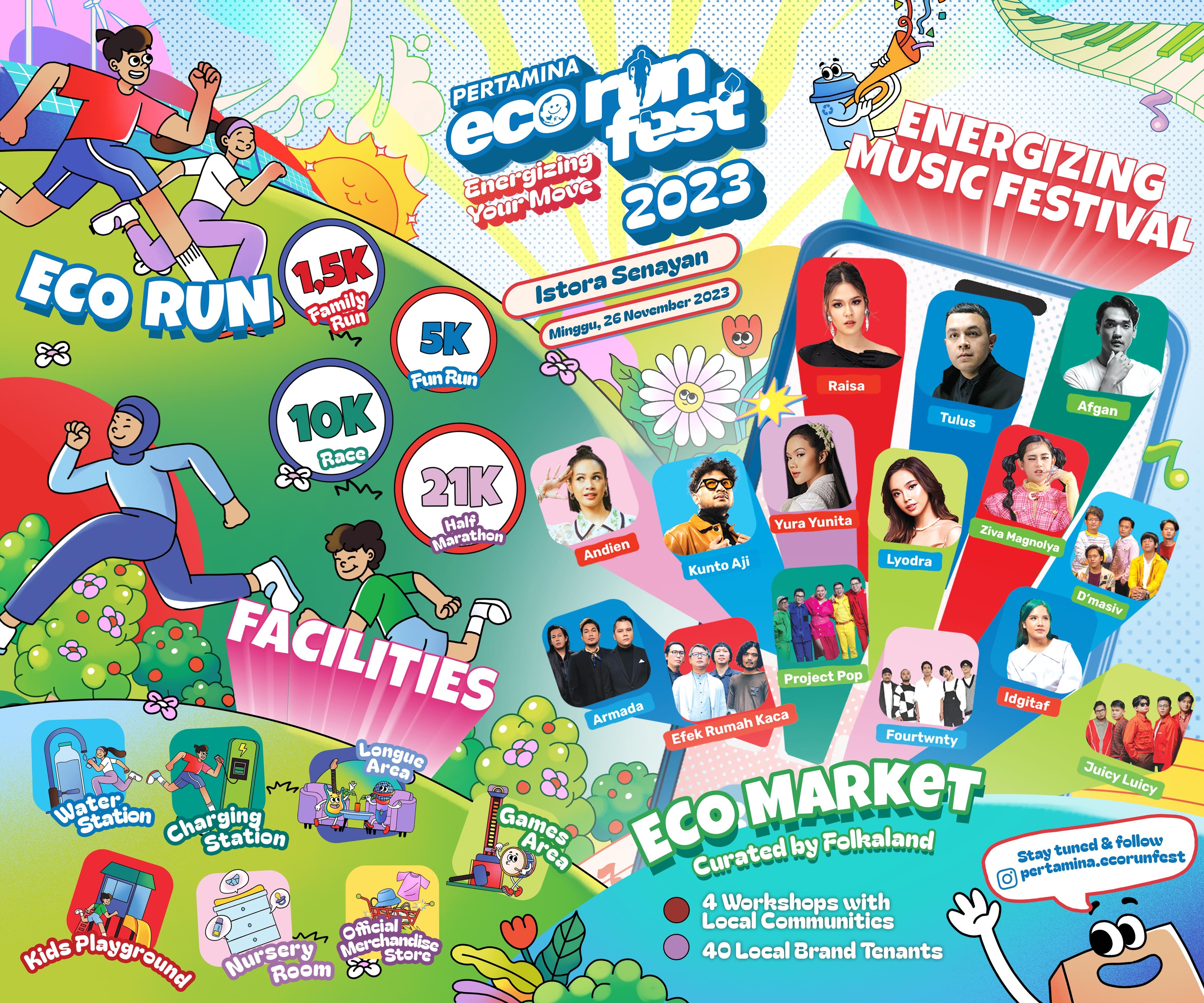 Musisi, Brand Lokal Dan Hampir 20 Ribu Peserta Siap Ramaikan Pertamina Eco RunFest 2023