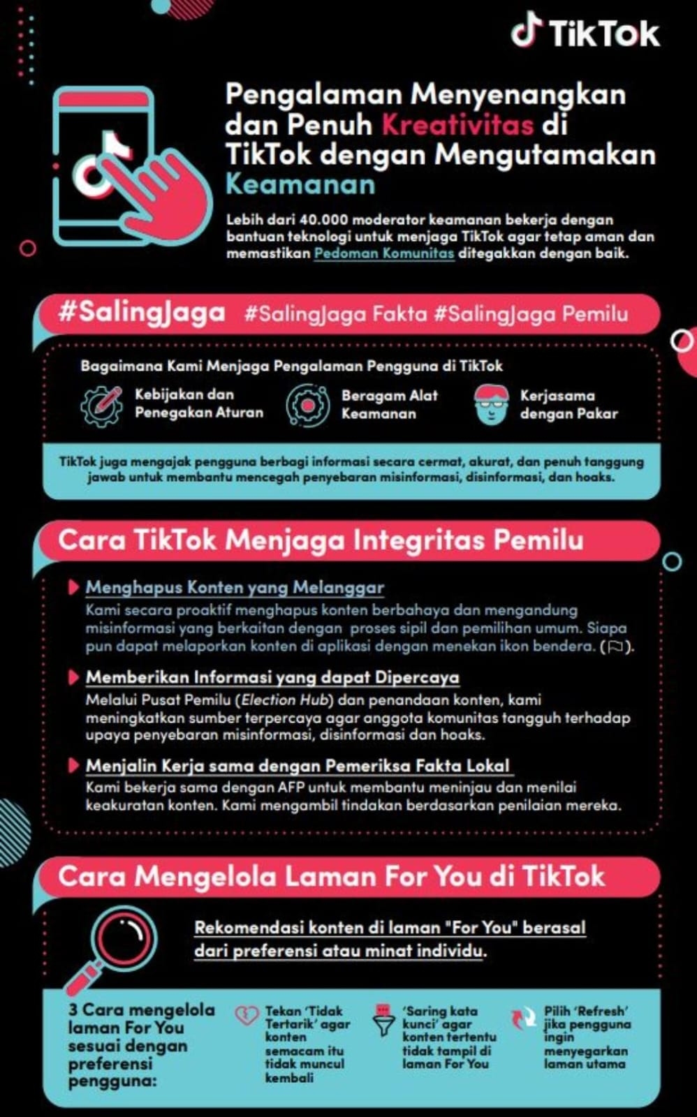 3 Cara TikTok Menjaga Integritas Pemilu, Yang Suka Black Campaign Hati-Hati?