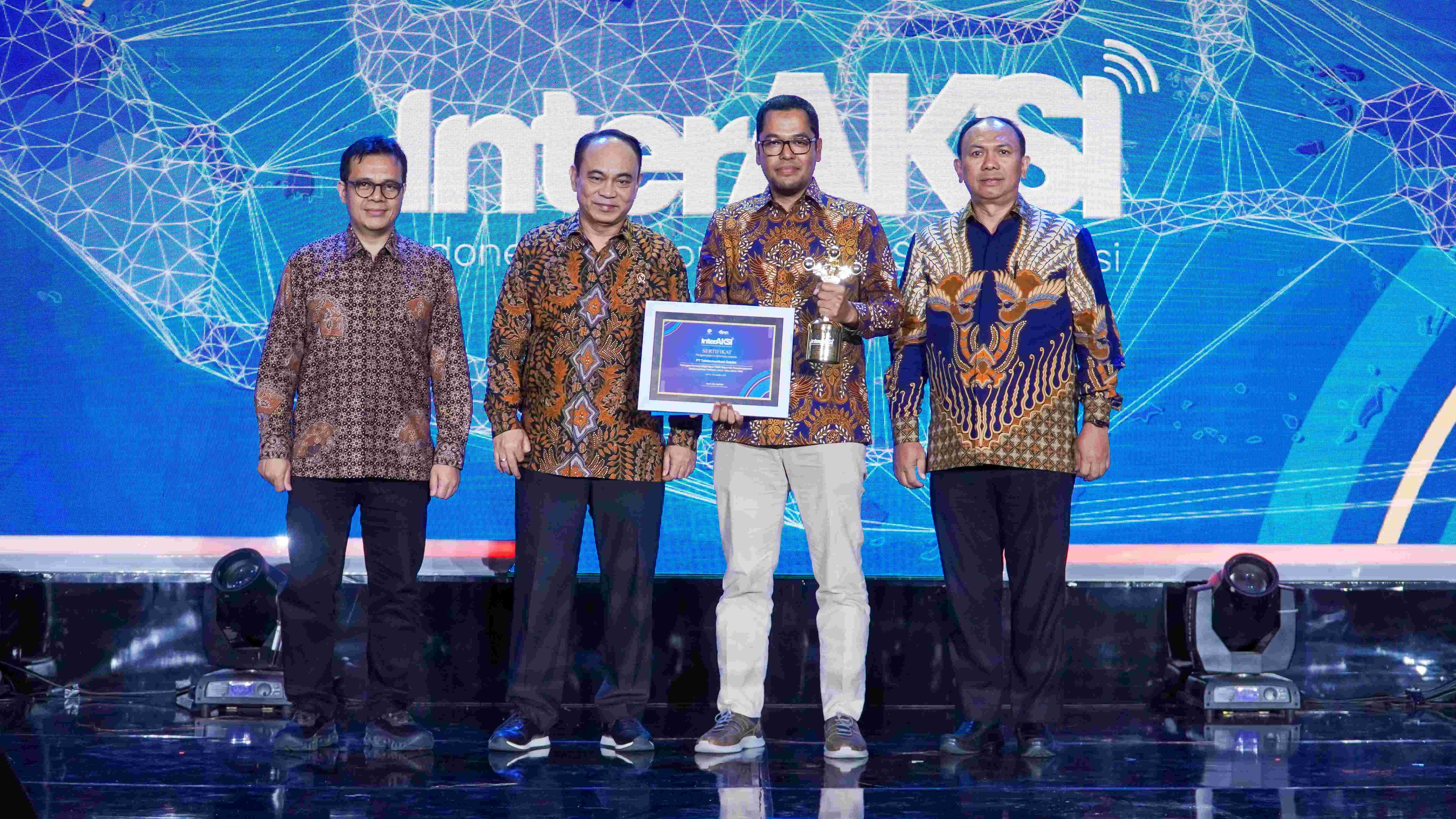 Telkomsel Terima Penghargaan dari Direktorat Jenderal Penyelenggaraan Pos dan Informatika Kominfo Tahun 2023