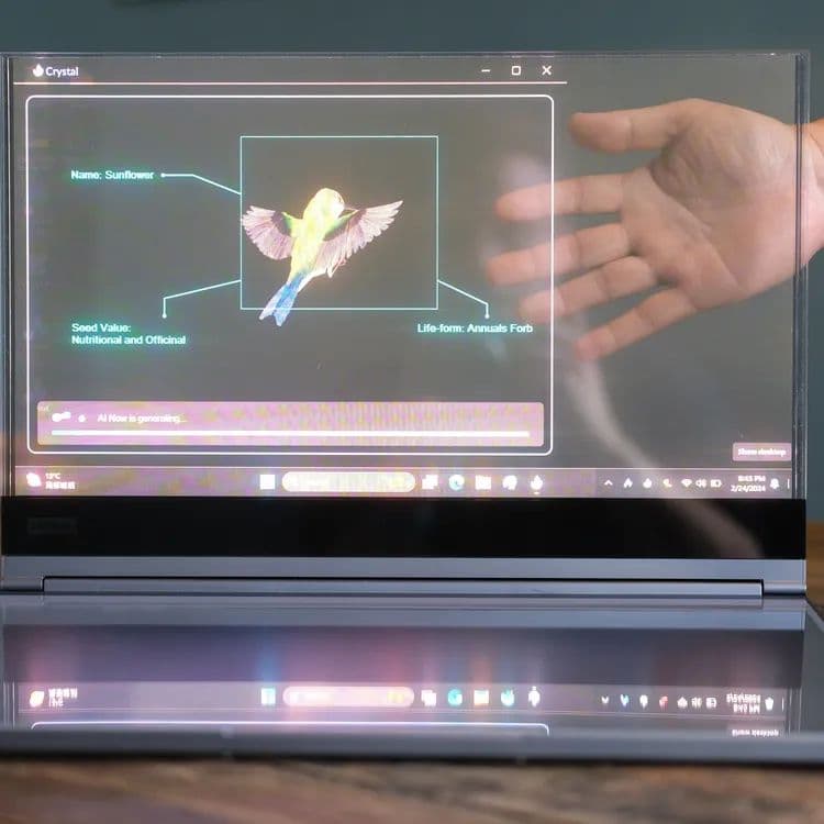 Lenovo Kenalkan Konsep Laptop Inovatif dengan Layar Transparan