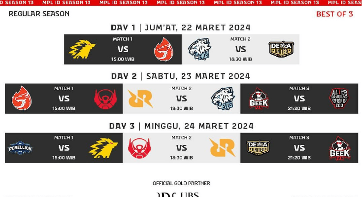 Link Streaming dan Jadwal MPL ID Season 13 Minggu Ketiga di Akhir Pekan, Penentuan Klasemen yang Menegangkan!