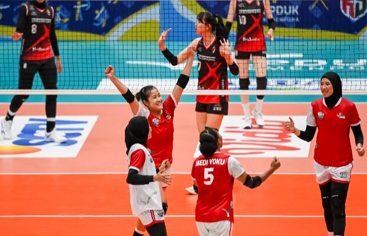 Sempat Saling Tukar Pemain, Laga Red Sparks vs Indonesia All Star Hebohkan Penonton Indonesia Arena