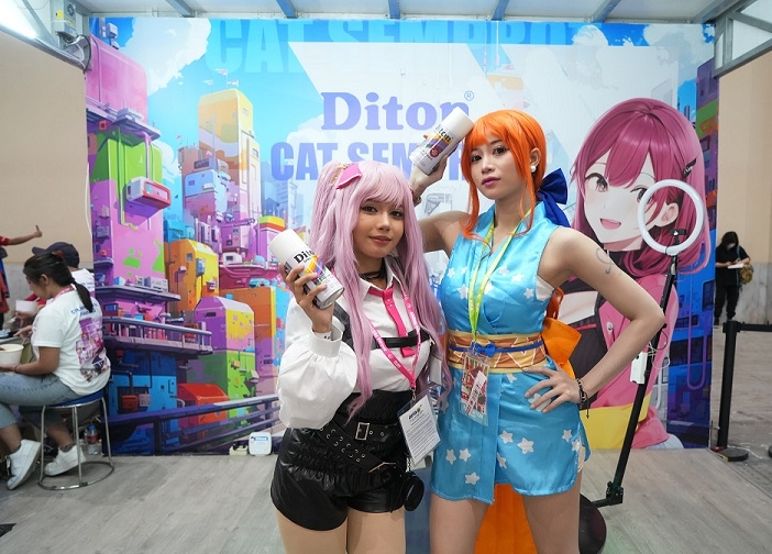 Penuh Warna-warni, Diton Spray Paint Ikut Ramaikan Festival Anime Asia