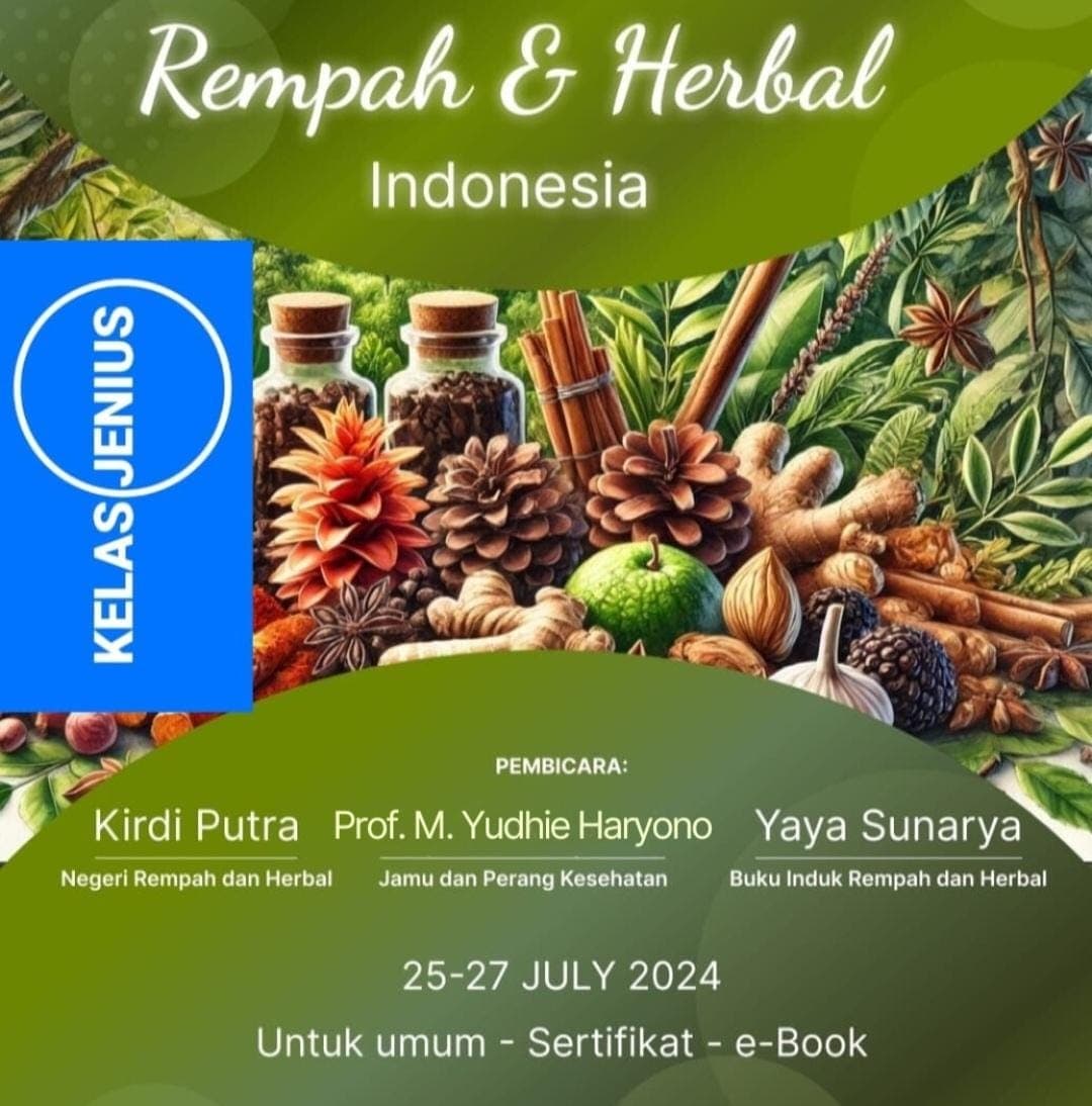 Seminar Online Kelas Jenius Rempah dan Herbal Indonesia