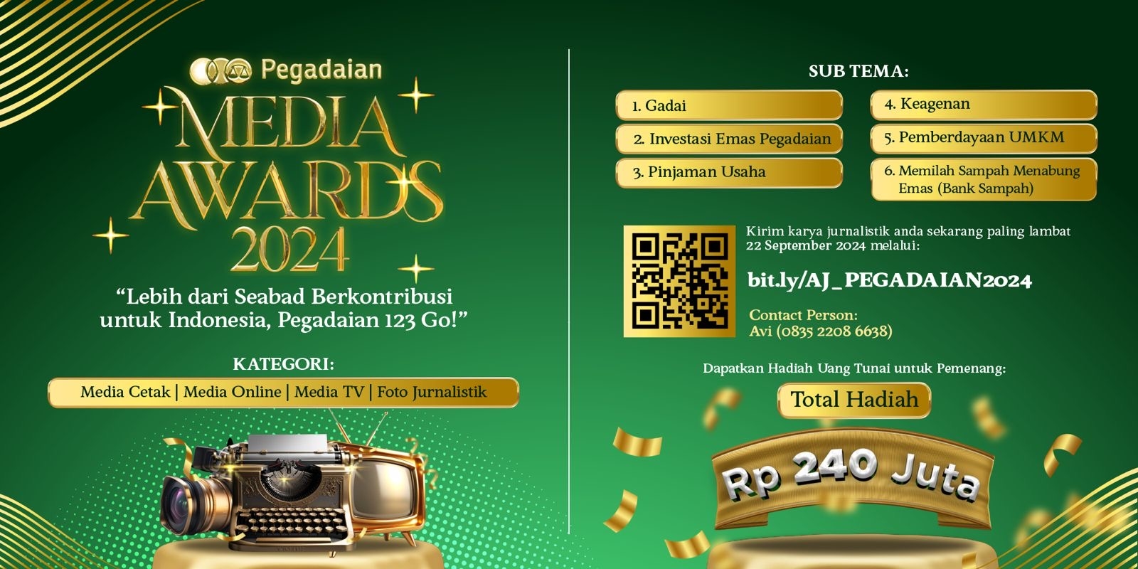 Pegadaian Gelar Media Awards 2024: Kompetisi Karya Jurnalistik untuk Dorong UMKM Naik Kelas