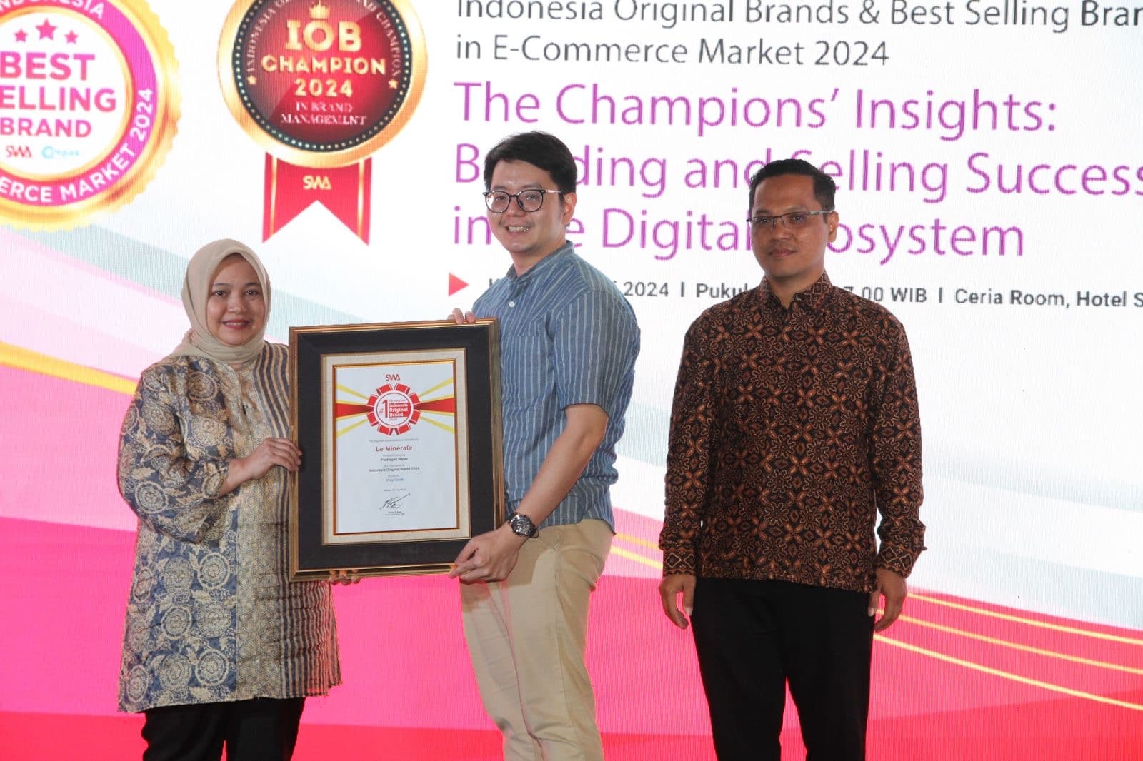 Le Minerale Jadi Jawara IOB Award 2024, Bukti Mampu Bersaing dengan Produk Asing