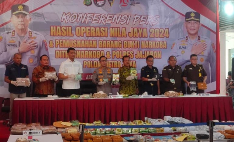 Polisi Ungkap 368 Kasus Narkoba dalam Operasi Nila Jaya 2024