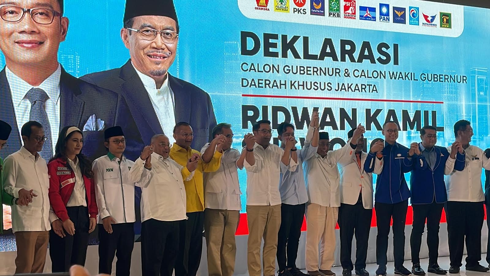 12 Partai Resmi Usung Ridwan Kamil-Suswono di Pilkada Jakarta 2024