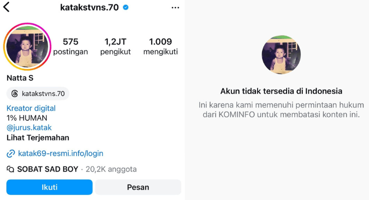 Viral Pemilik Akun Katak Bizher Diblokir Kominfo, Dulu Dikenal Sering Tawuran Sekarang Promosi Judol!