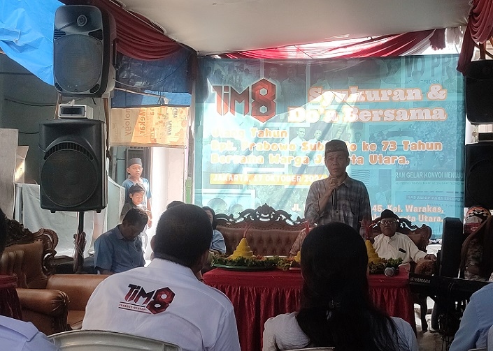 Tim 8 Gelar Syukuran HUT ke-73 Prabowo Subianto Bersama Warga Warakas, Semoga Sukses Memimpin Rakyat 10 Tahun ke Depan