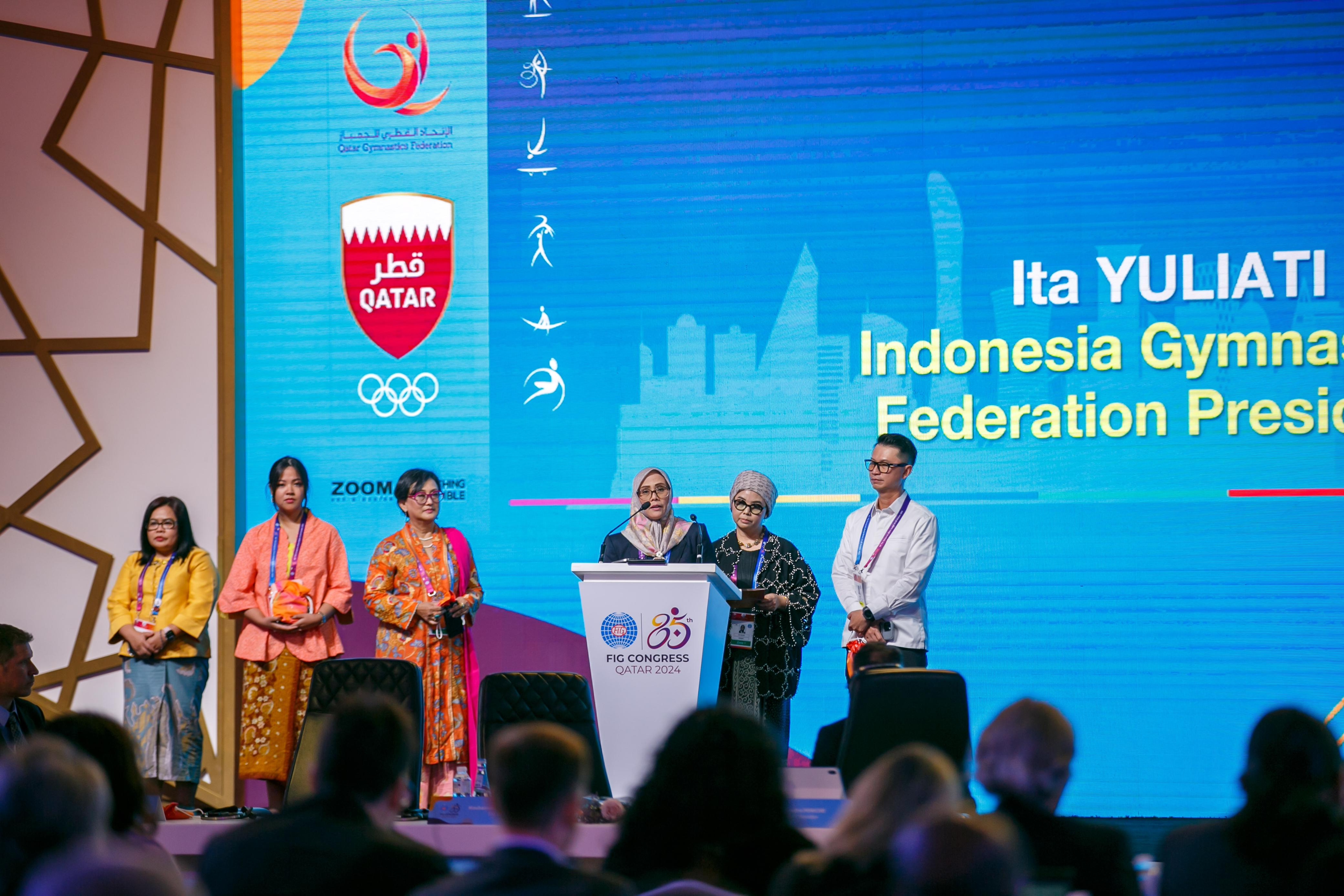 Presentasi di Kongres FIG, Persani Sebut Kejuaraan Dunia Senam Sejarah Bagi Asia Tenggara