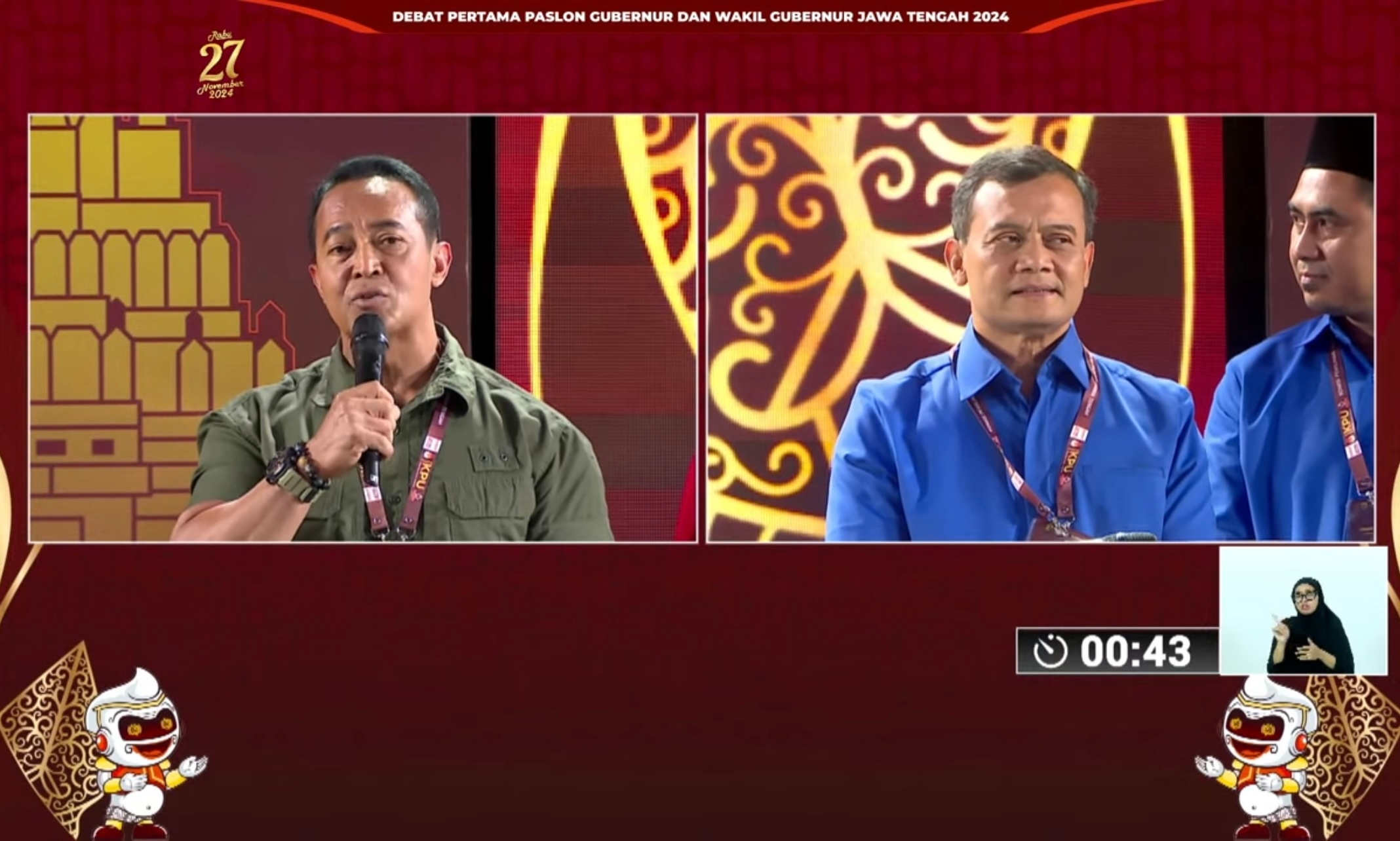 Andika dan Luthfi Adu Gagasan di Debat Pilgub Jateng: Internet Desa dan Keamanan Siber Jadi Fokus