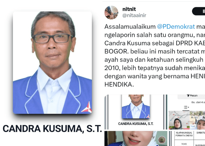 Profil Candra Kusuma, Anggota DPRD Kabupaten Bogor Diduga Selingkuh dan Menelantarkan Keluarganya!