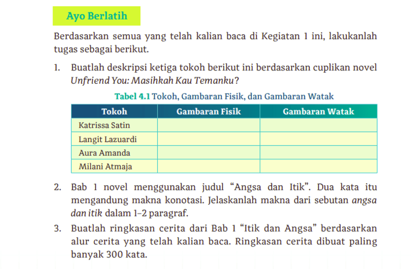 Kunci Jawaban Bahasa Indonesia Kelas 12 Halaman 119 Kurikulum Merdeka, Ayo Berlatih