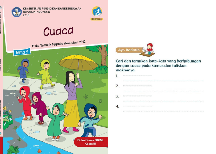 Kunci Jawaban Tema 5 Kelas 3 Halaman 169 Kurikulum Merdeka: Temukan Kata-kata yang Berhubungan dengan Cuaca