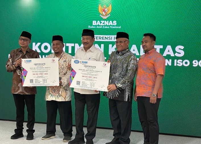 Tingkatkan Pengelolaan Zakat, Baznas Pertahankan Sertifikasi ISO 9001:2015 dan ISO 37001:2016