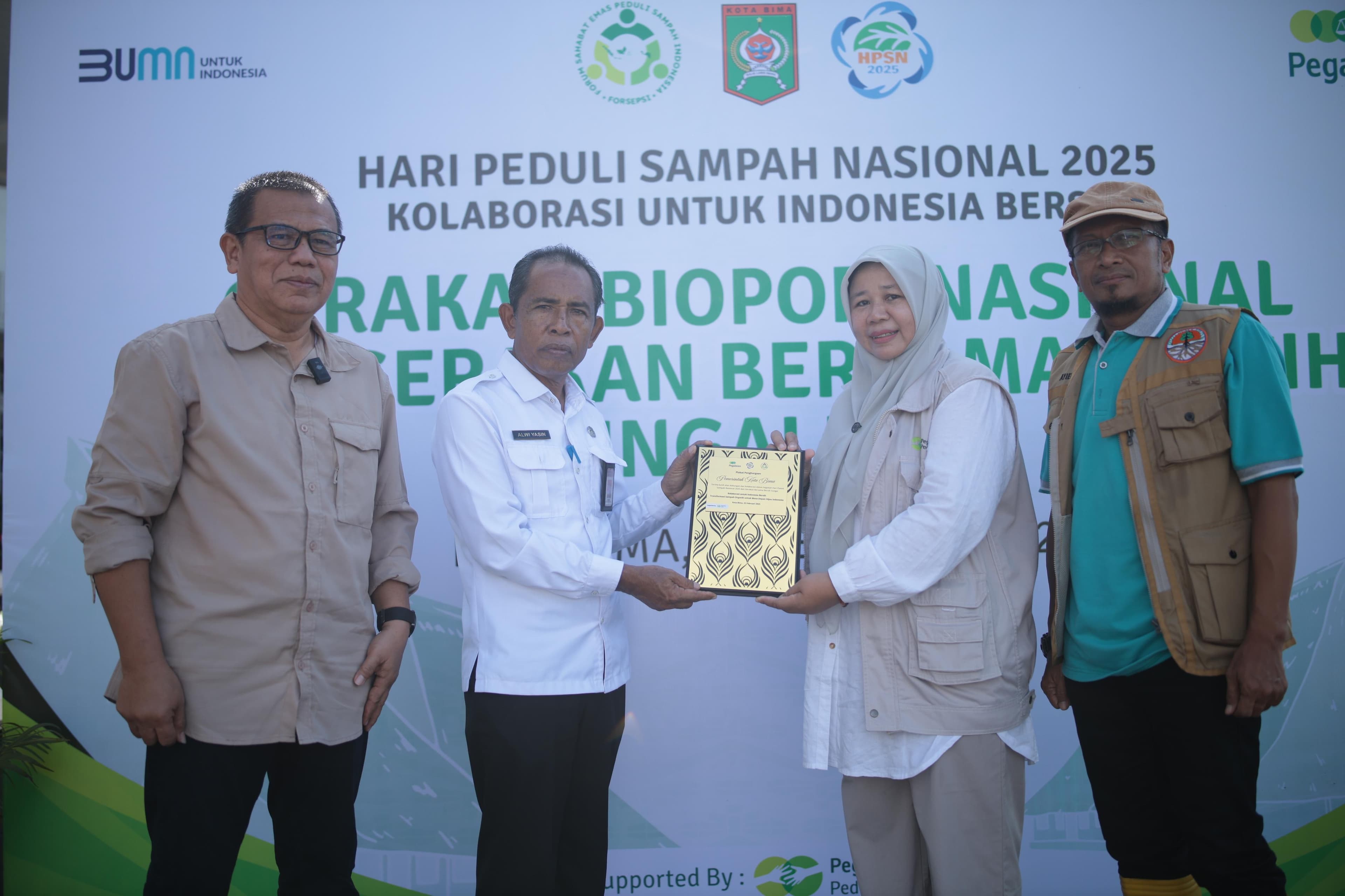 PT Pegadaian Dukung Gerakan Biopori dan Aksi Bersih Sungai di Kota Bima