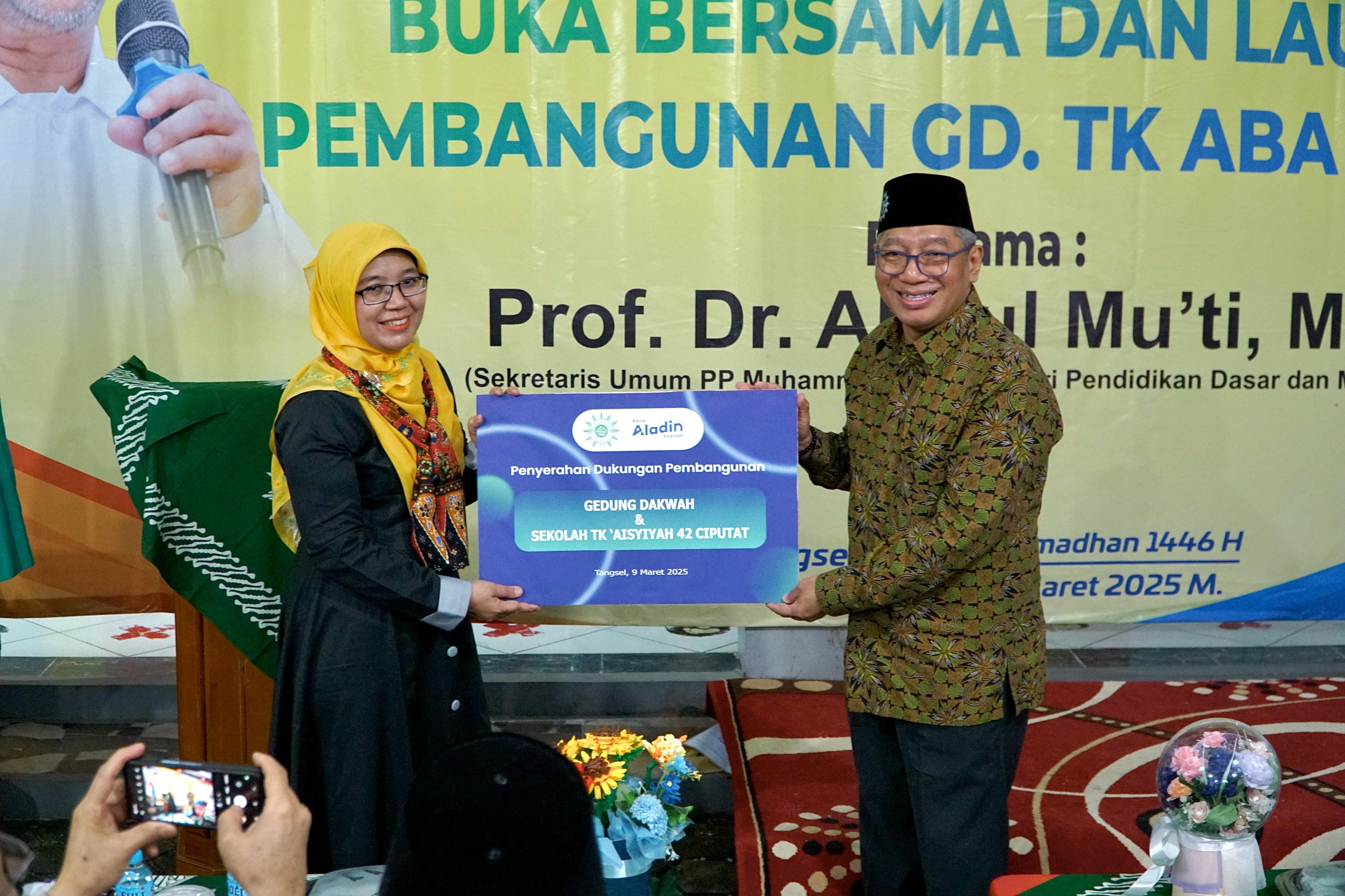 Bank Aladin Syariah Dukung Pembangunan TK Aisyiyah Bustanul Athfal 42 Ciputat