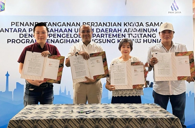 PAM Jaya Teken Kerja Sama Penagihan Air Langsung ke Penghuni Apartemen