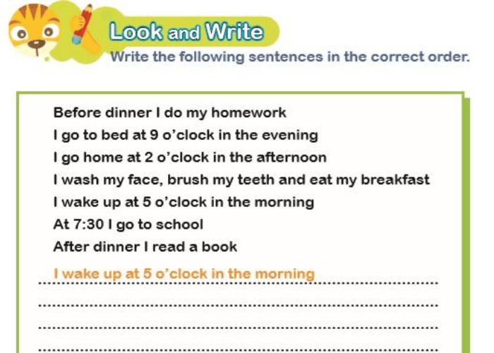 Kunci Jawaban Bahasa Inggris Kelas 4 Halaman 116: Wake Up At 5 o’clock In The Morning Unit 10