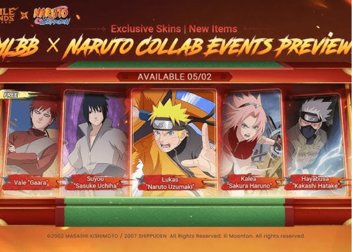 Cara Dapat Skin dan Emot Naruto MLBB Secara Gratis dan Mudah, Cek di Sini