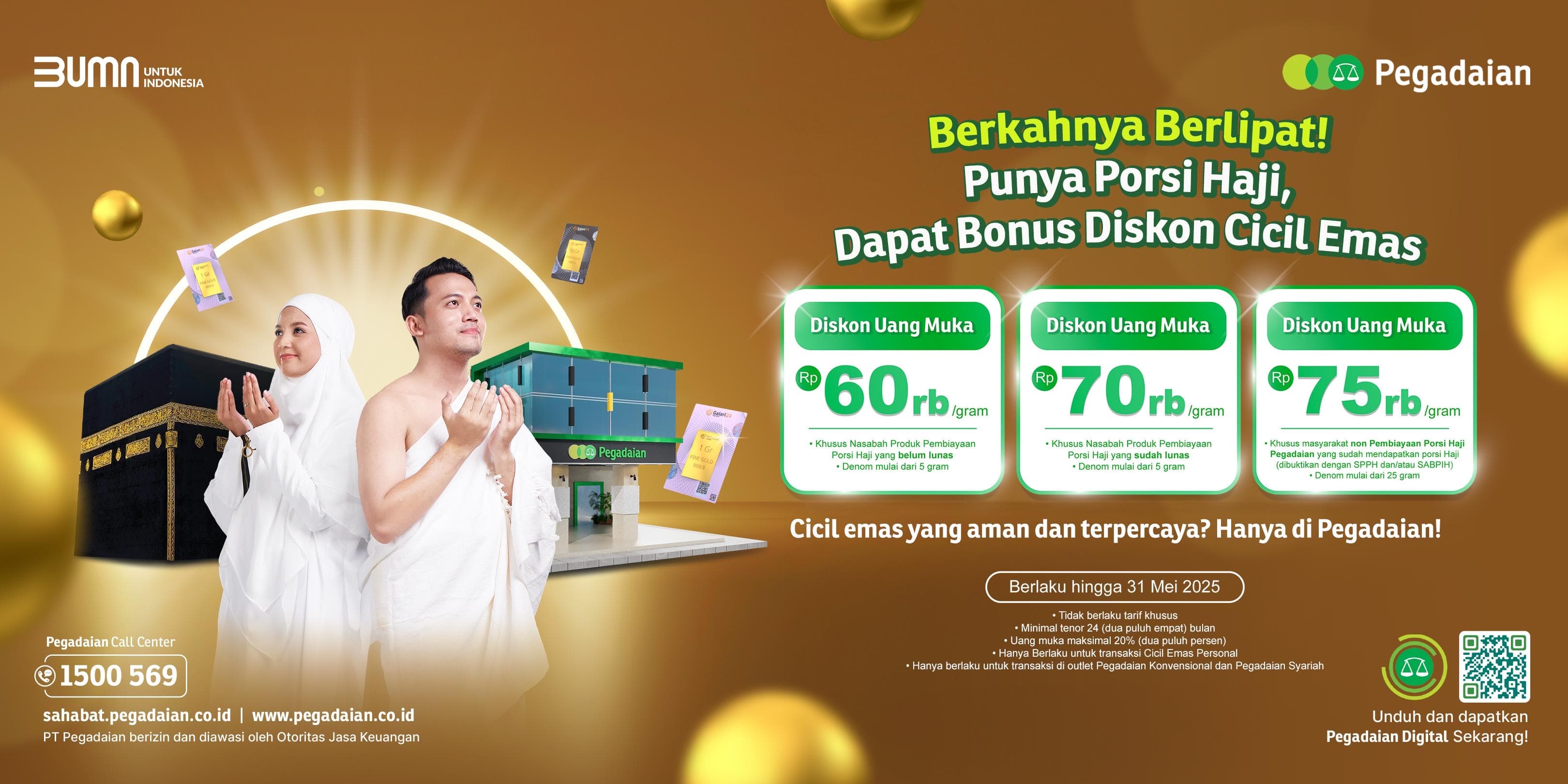Cicil Emas di Pegadaian Dapat Diskon Uang Muka, Ini Caranya!