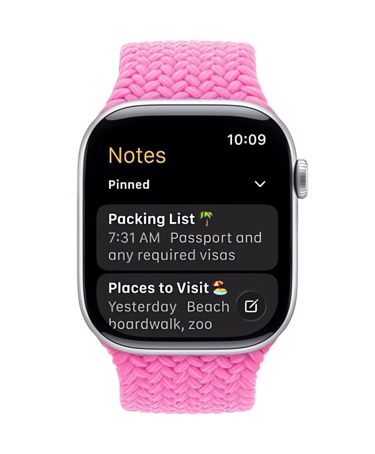 Apple Notes Hadir di Apple Watch Lewat Update watchOS 26