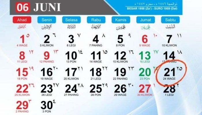 Kalender Jawa Hari Ini, 21 Juni: Karakteristik dan Makna Elemen Angin dan Logam Sabtu Wage