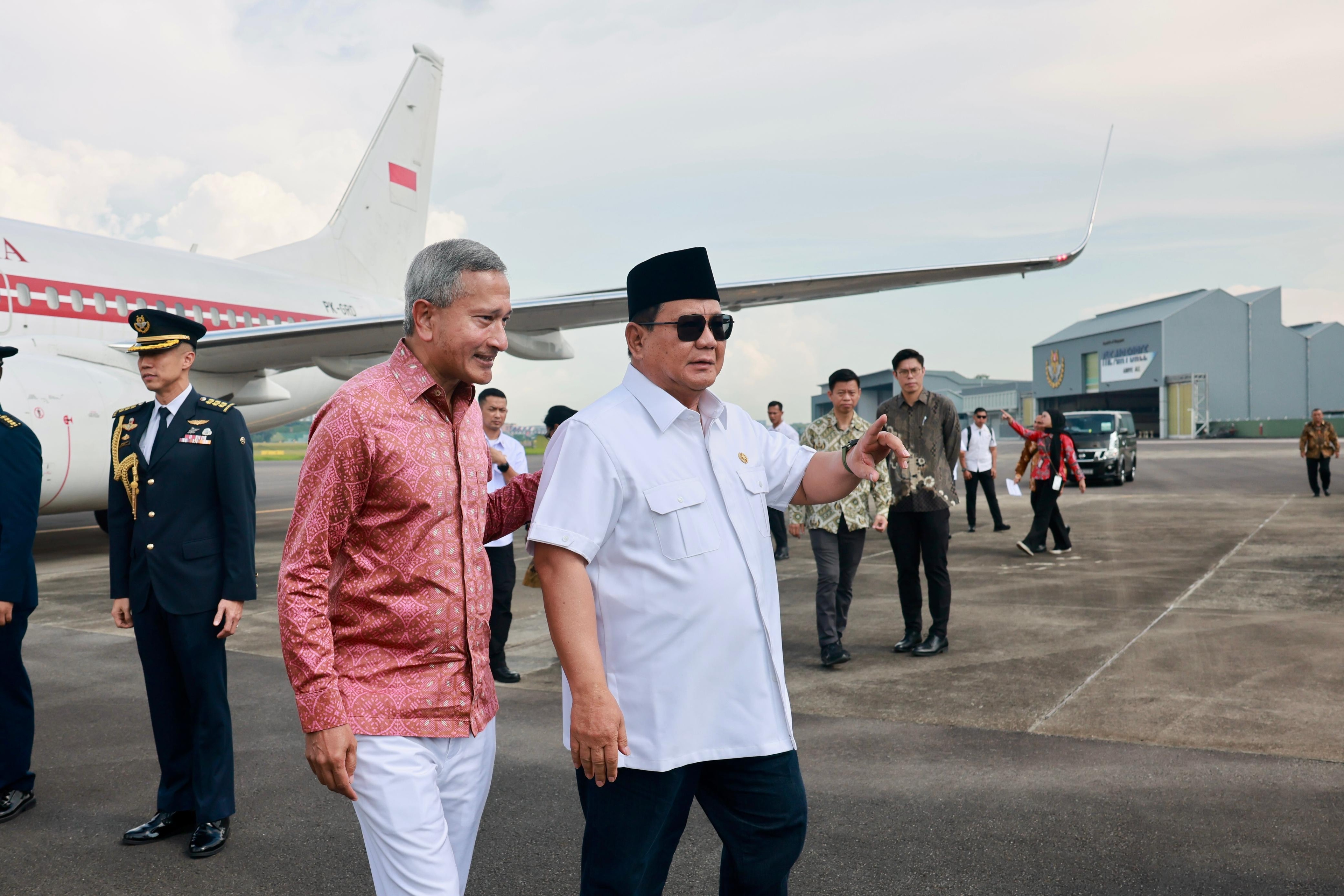 Tiba di Singapura, Prabowo Disambut Menlu Vivian Balakrishnan