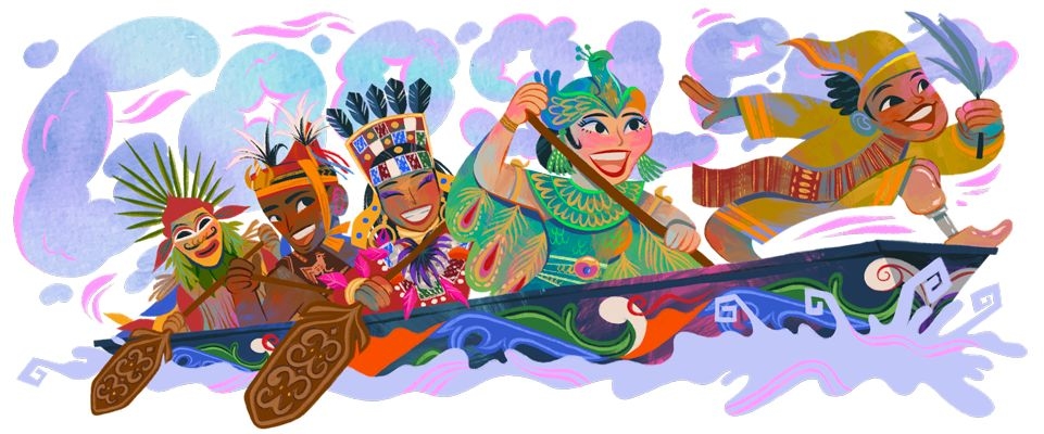 Ramaikan HUT RI ke-80, Google Doodle Angkat Pacu Jalur