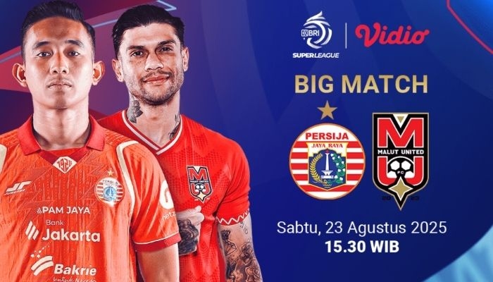 Live Streaming Persija vs Malut United di Super League 2025/2026, Kick Off Pukul 15.30 WIB