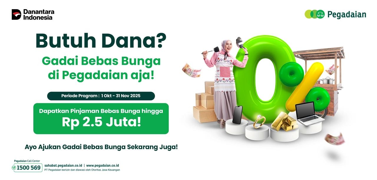 Pegadaian Hadirkan Program Gadai Bebas Bunga, Ringankan Beban Finansial