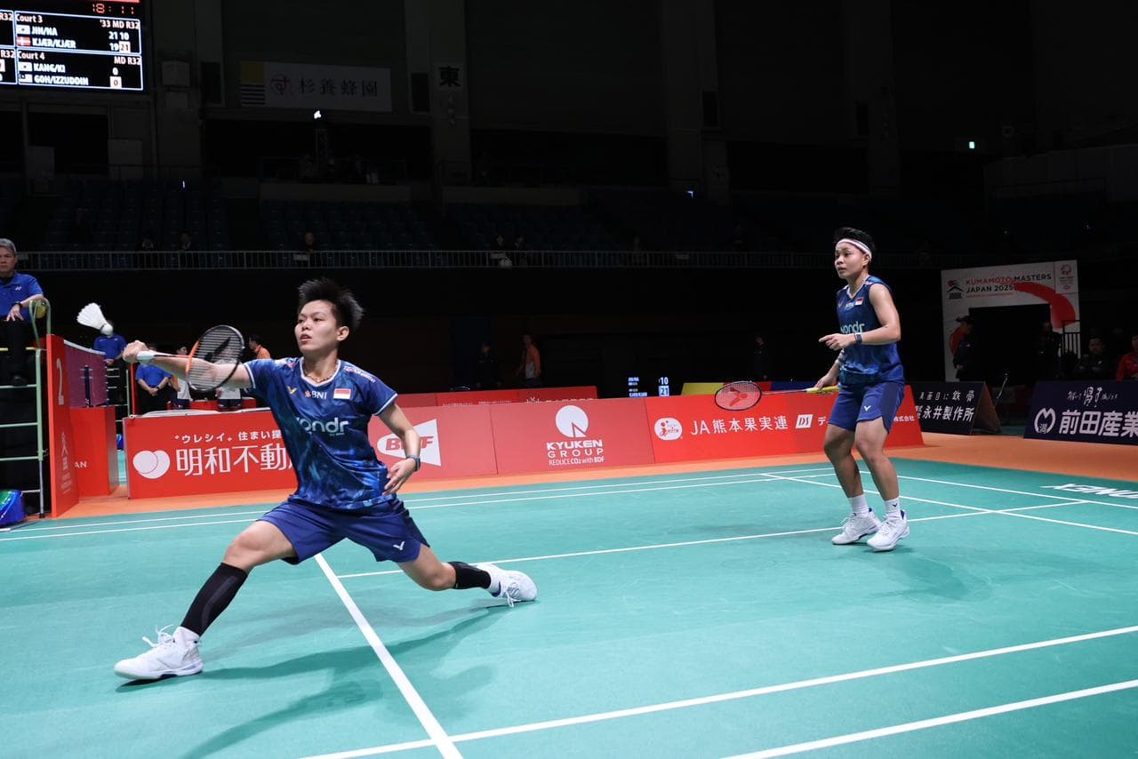 Kumamoto Masters: Apriyani/Fadia Melangkah Mulus ke 16 Besar Usai Taklukkan Wakil Tuan Rumah
