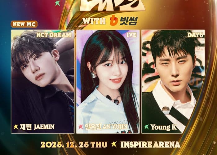 Jaemin NCT, An Yujin IVE, dan Young K DAY6 Resmi Ditunjuk sebagai MC Utama SBS Gayo Daejeon 2025