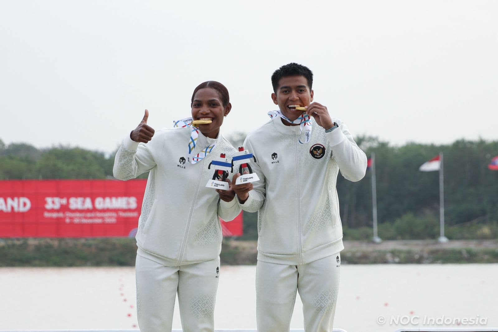 SEA Games: Sprint Sempurna! Stevani/Subhi Sabet Emas Mixed Kayak 200 Meter di Chonburi